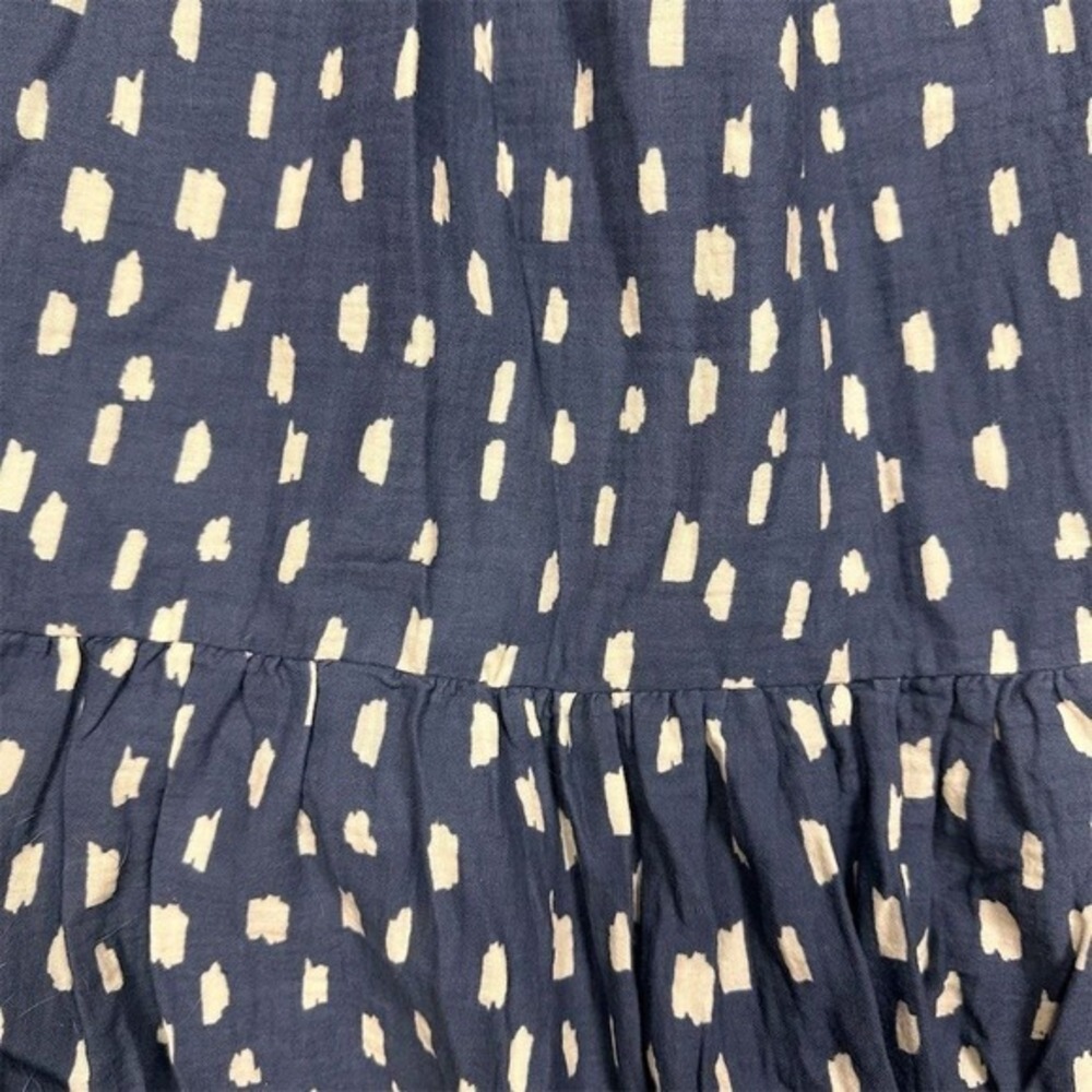 Hanna Andersson Girls Smocked Twirl Dress Navy/White Size 12 - Picture 2 of 6